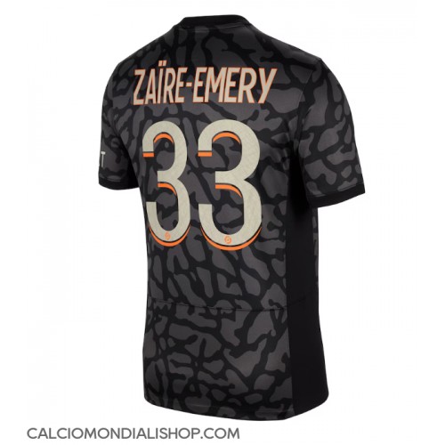 Maglie da calcio Paris Saint-Germain Warren Zaire-Emery #33 Terza Maglia 2023-24 Manica Corta